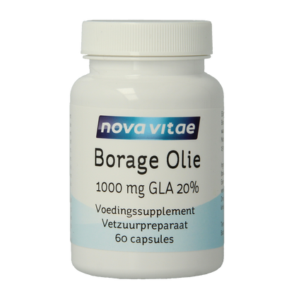Nova Vitae Borage olie 1000mg GLA 20% 60 Capsules