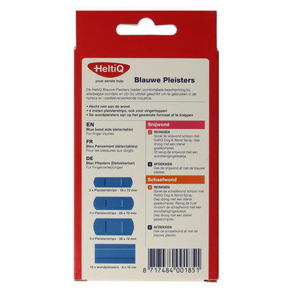 Heltiq Detecteerbare pleisters blauw 26 Stuks