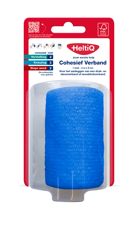 Heltiq Cohesief verband 4m x 8cm 1.00 Stuks