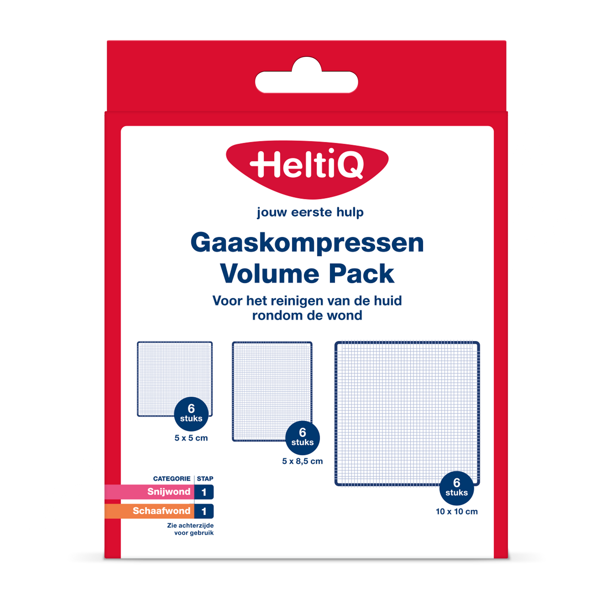 Heltiq Gaaskompressen volume pack 18.00 Stuks