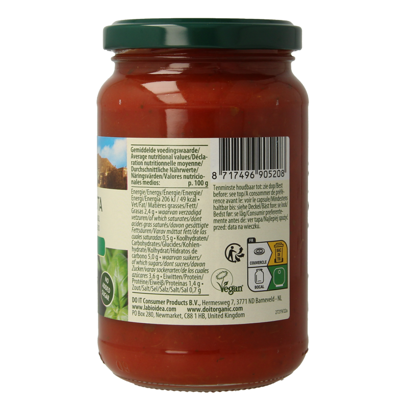 Bioidea Pastasaus basilicum bio 340 Gram