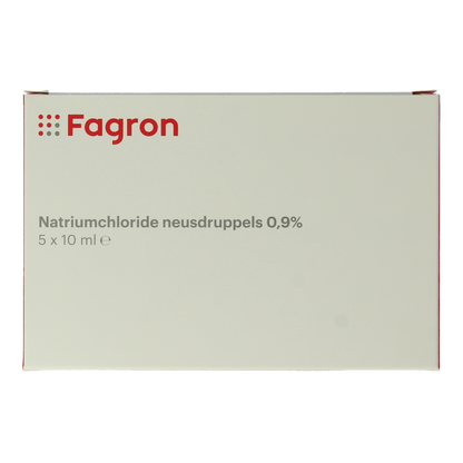 Fagron Natriumchloride neusdruppels 0.9% 10ml 5 Stuks