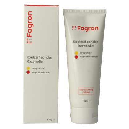 Fagron Koelzalf zonder rozenolie doos & bijsluiter 100 Gram