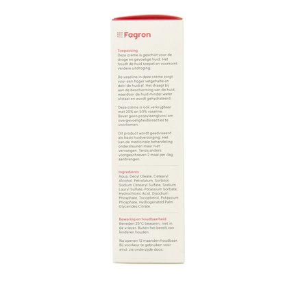 Fagron Lanettecreme 10% vaseline met doosje 100 Gram
