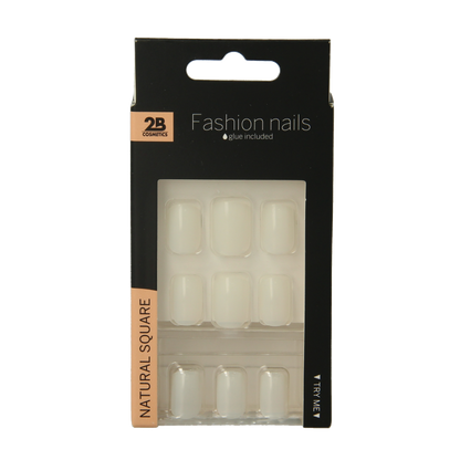 2B Nails natural square 24 Stuks