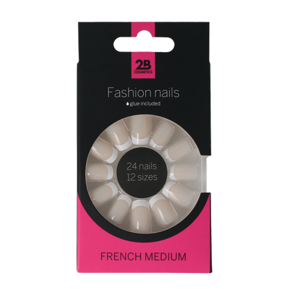 2B Nails french medium 24.00 Stuks