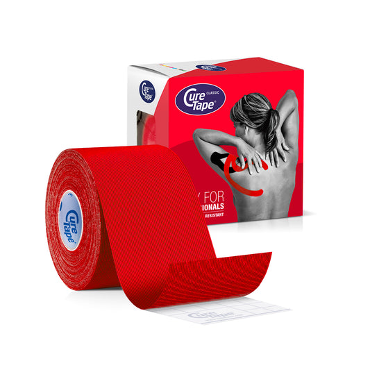Cure Tape Kinesiotape rood 5cm x 5m 1 Stuks