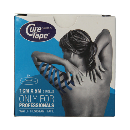 Cure Tape Kinesiotape blauw 1cm x 5m 5.00 Stuks