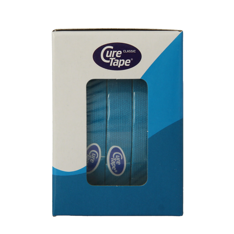 Cure Tape Kinesiotape blauw 1cm x 5m 5 Stuks