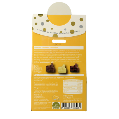 Voor Jou! Cadeau doos young duimpjes topper 100.00 Gram