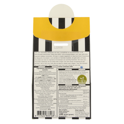 Voor Jou! Cadeau doos black & white happy birthday 100.00 Gram