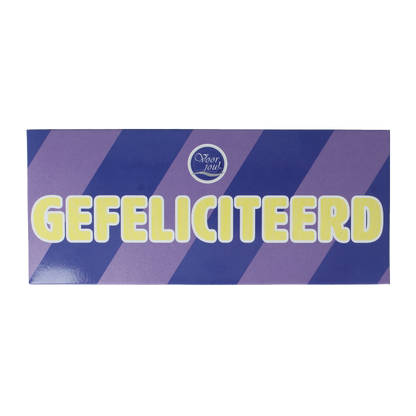 Voor Jou! Wensreep melkchocolade gefeliciteerd 70 Gram