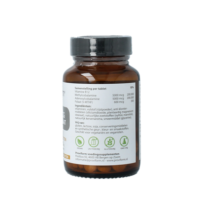 Proviform Vitamine B12 10.000mcg combi actief folaat 60.00 Zuigtabletten