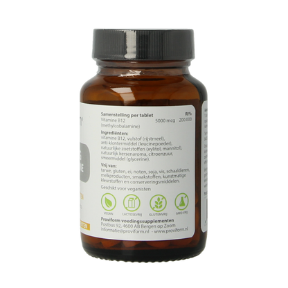 Proviform Vitamine B12 5000mcg methylcobalamine 60 Zuigtabletten