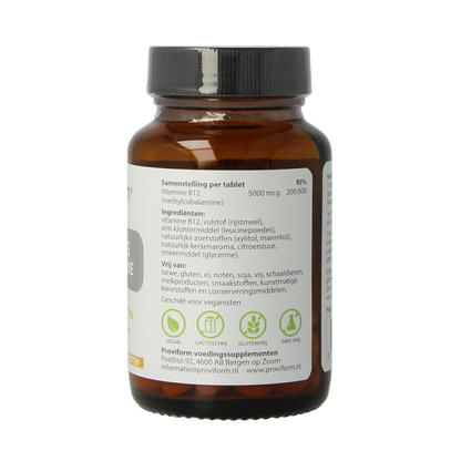 Proviform Vitamine B12 5000mcg methylcobalamine 60.00 Zuigtabletten