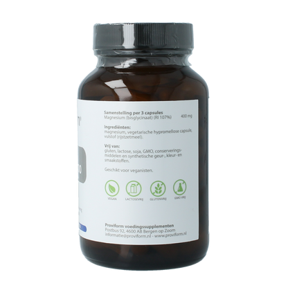 Proviform Magnesium bisglycinaat 400 90.00 Vegetarische capsules