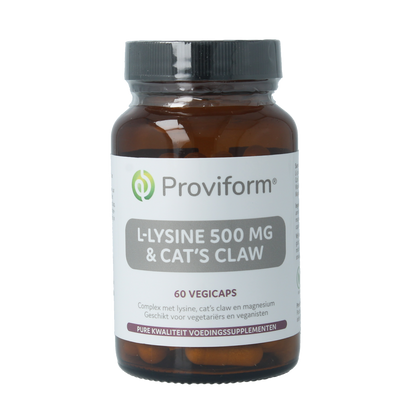 Proviform L-Lysine 500mg & cats claw 60.00 Vegetarische capsules