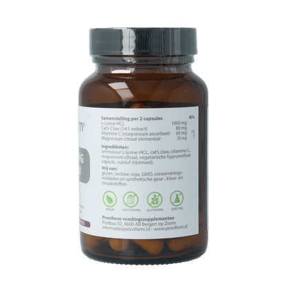 Proviform L-Lysine 500mg & cats claw 60.00 Vegetarische capsules