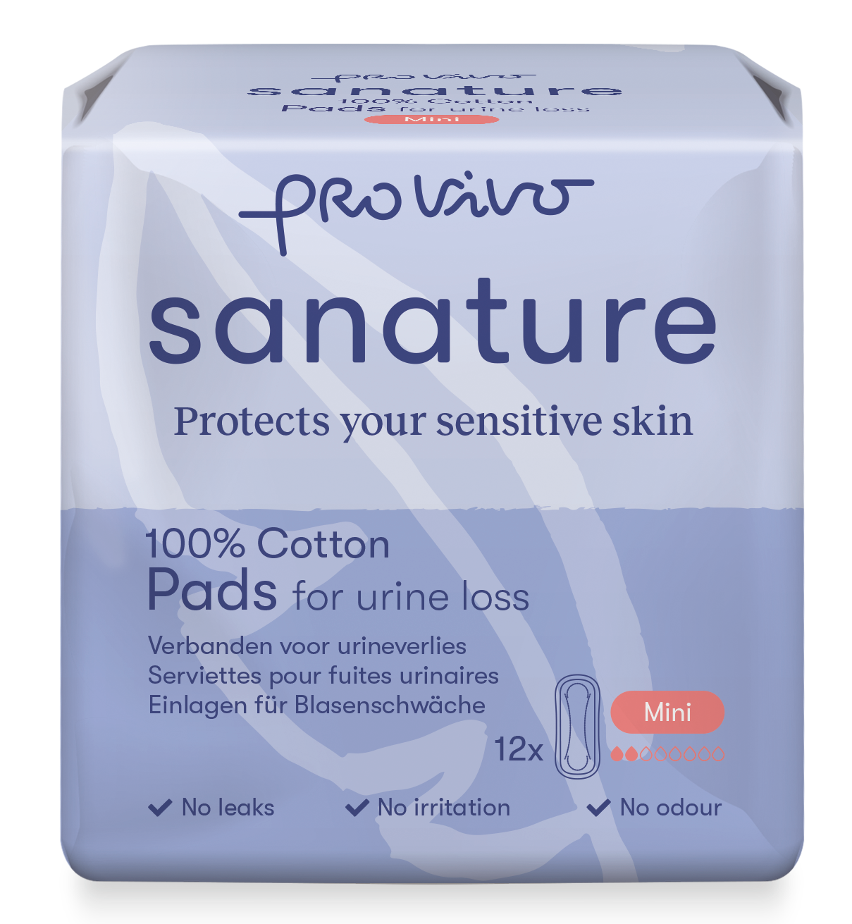 Sanature Pro vivo incontieverband ultradun mini katoen 12 Stuks