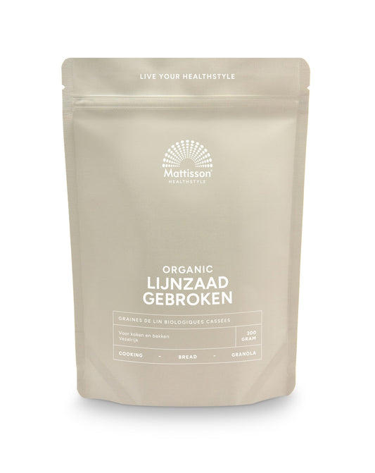Mattisson Lijnzaad gebroken omega 3 bio 300 Gram