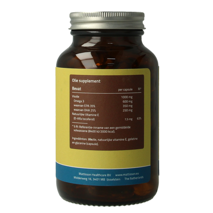 Mattisson Omega 3 visolie 35% EPA 25% DHA 1000mg 90 Capsules