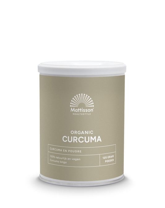 Mattisson Geelwortel poeder curcuma longa bio 125 Gram