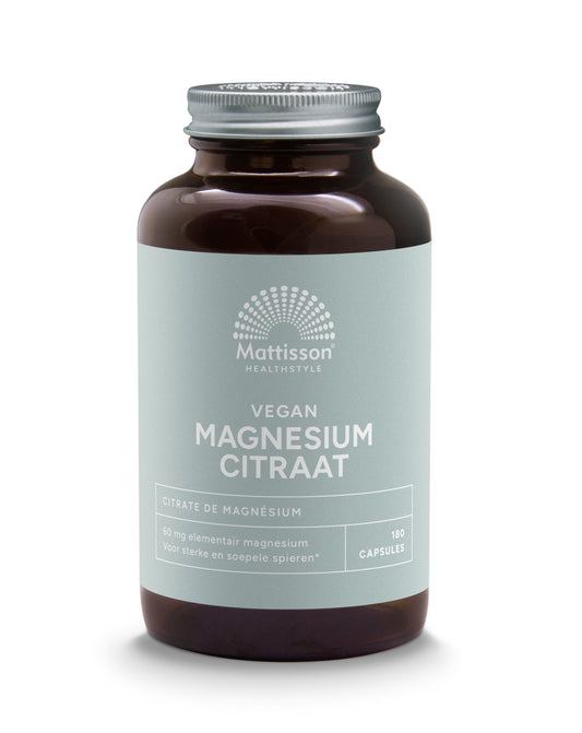 Mattisson Active magnesium citraat 400mg 180 Vegetarische capsules