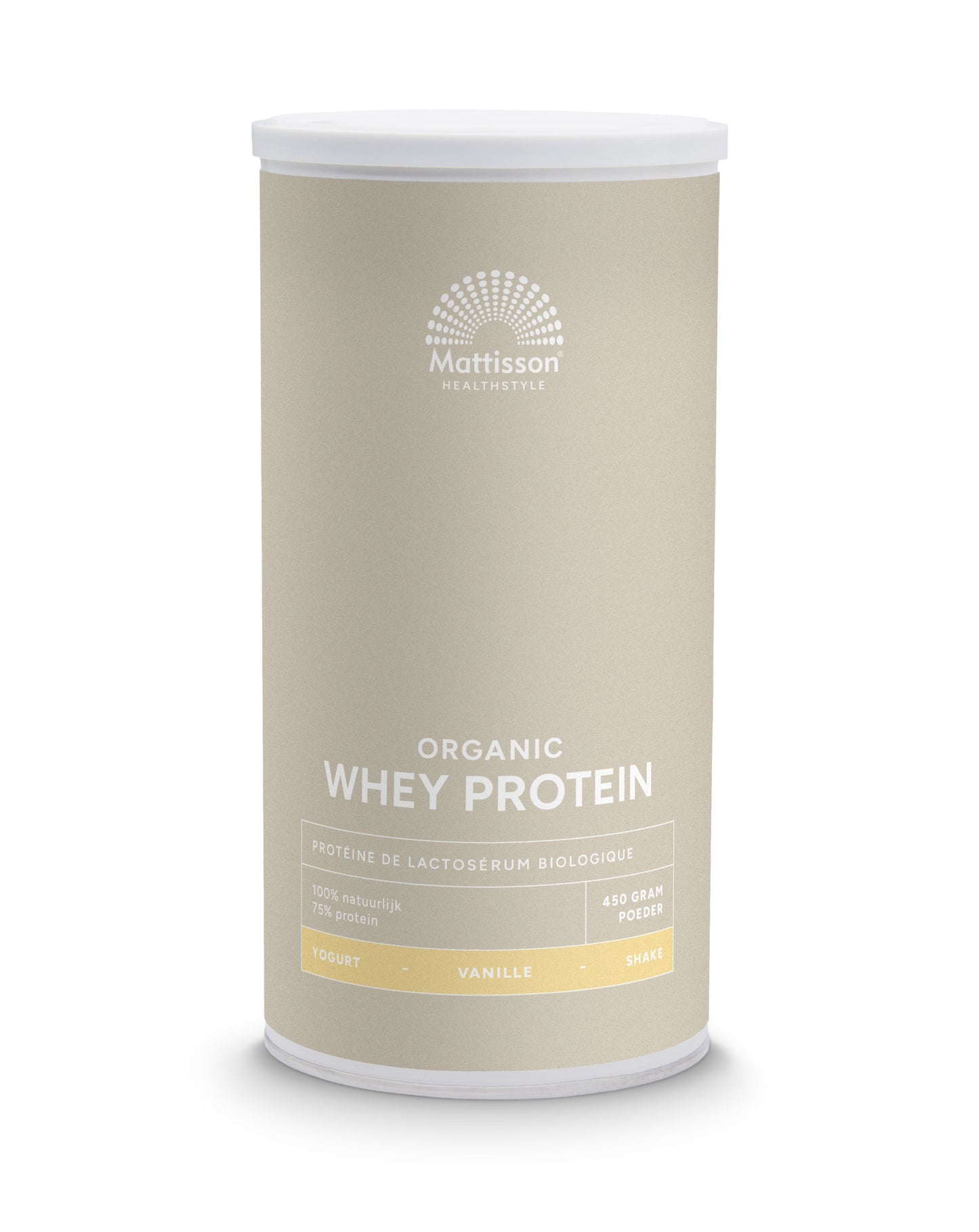 Mattisson Wei whey proteine vanille 75% bio 450.00 Gram