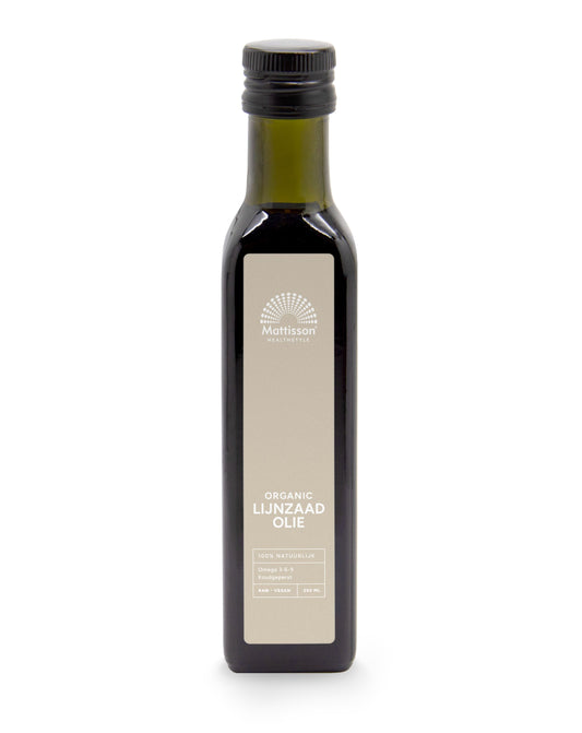 Mattisson Lijnzaadolie koudgeperst bio 250 Milliliter