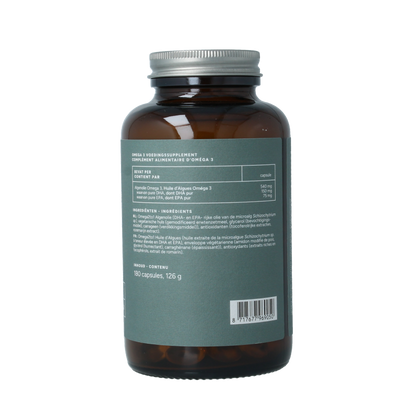 Mattisson Vegan omega 3 algenolie DHA 150mg EPA 75mg 180 Vegetarische capsules