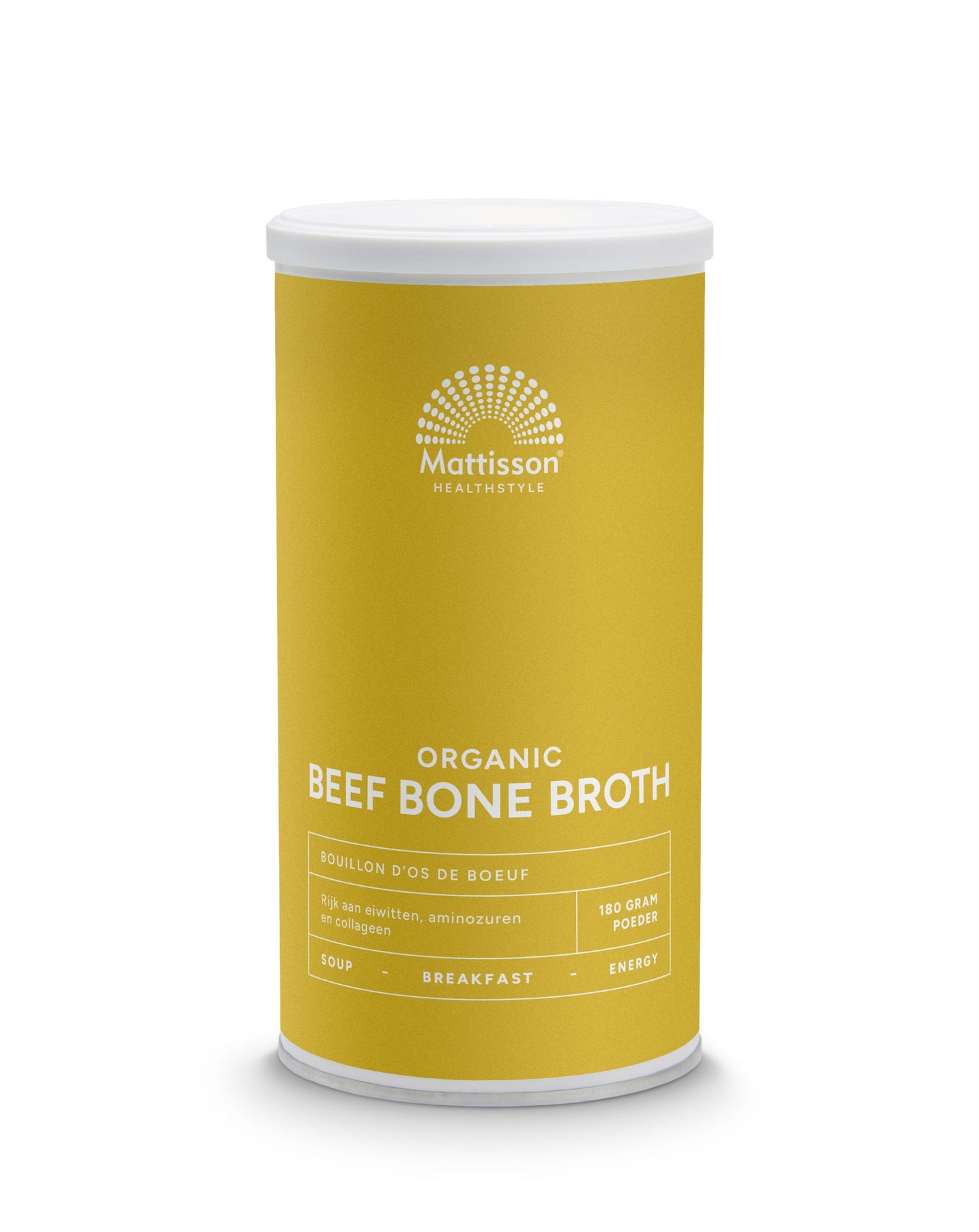Mattisson Organic beef bone broth botten bouillon bio 180 Gram