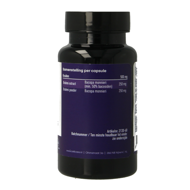 CellCare Brahmi 500mg 60 Vegetarische capsules