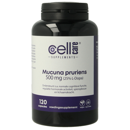 CellCare Mucuna pruriens 500mg (25% L-dopa) 120 Capsules