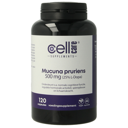 CellCare Mucuna pruriens 500mg (25% L-dopa) 120.00 Capsules