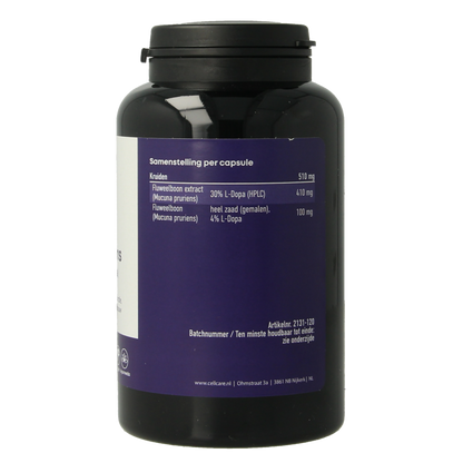 CellCare Mucuna pruriens 500mg (25% L-dopa) 120 Capsules
