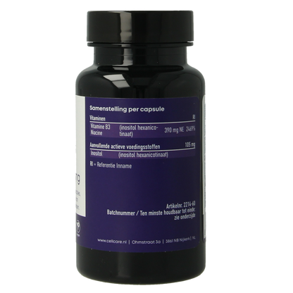 CellCare Vitamine B3 niacine flush free 500mg  60 Vegetarische capsules