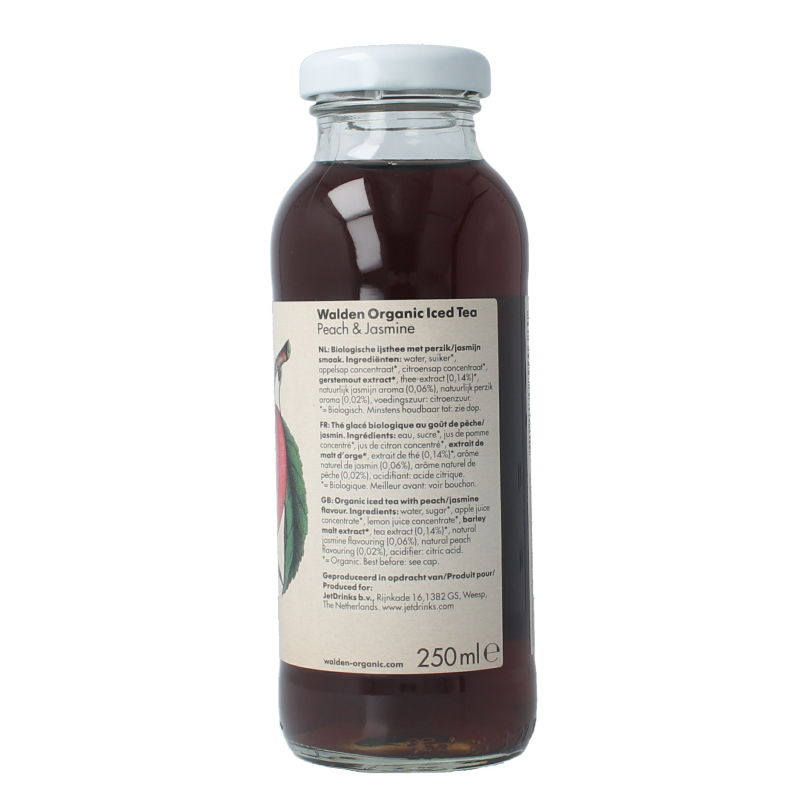 Walden Ice tea peach jasmine bio 250 Milliliter