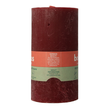 Bolsius Rustiekkaars shine 130/68 velvet red 1.00 Stuks