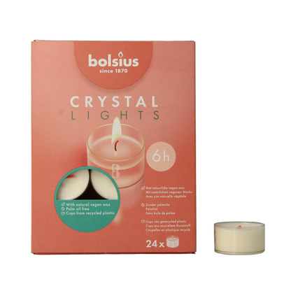 Bolsius Crystal Lights 6 uur doos 24 Stuks