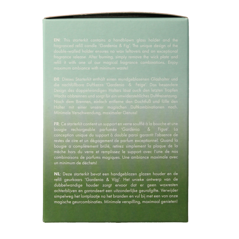 Bolsius Clean Light geur navulling gardenia starterkit 270 Gram