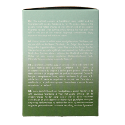 Bolsius Clean Light geur navulling gardenia starterkit 270 Gram