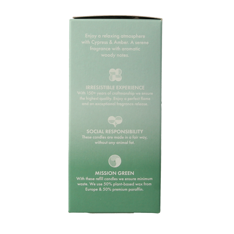 Bolsius Clean Light navulling cypress / Amber 2 Stuks
