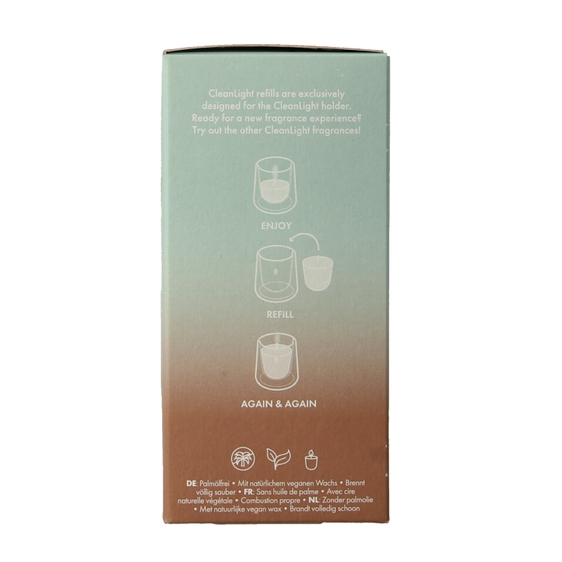 Bolsius Clean Light navulling 2 pack Cedarwood / Vertiver 212 Gram