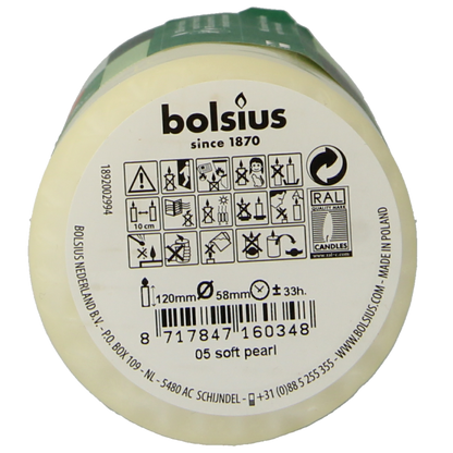 Bolsius Stompkaars 120/58 soft pearl 1 Stuks
