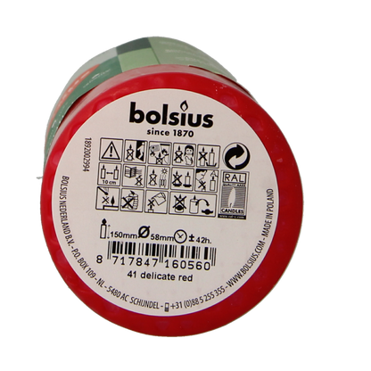 Bolsius Stompkaars 150/58 delicate red 1 Stuks