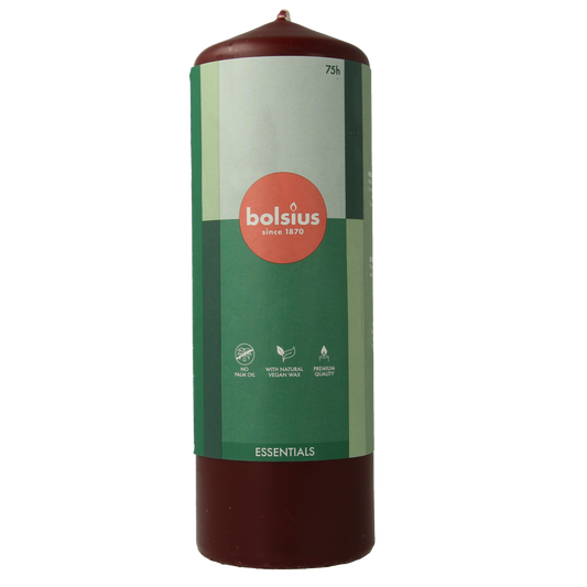 Bolsius Stompkaars 200/68 velvet red 1.00 Stuks