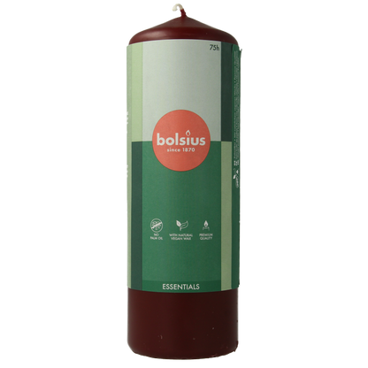 Bolsius Stompkaars 200/68 velvet red 1 Stuks