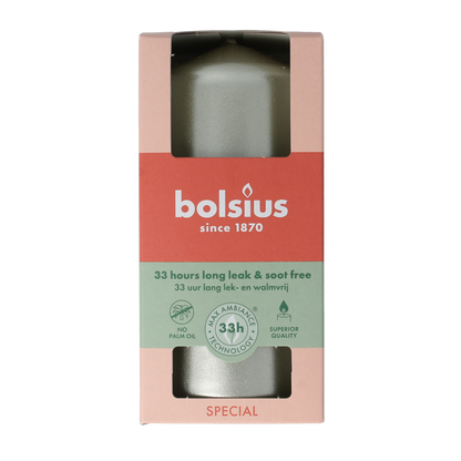 Bolsius Stompkaars 120/58 white silver 1 Stuks