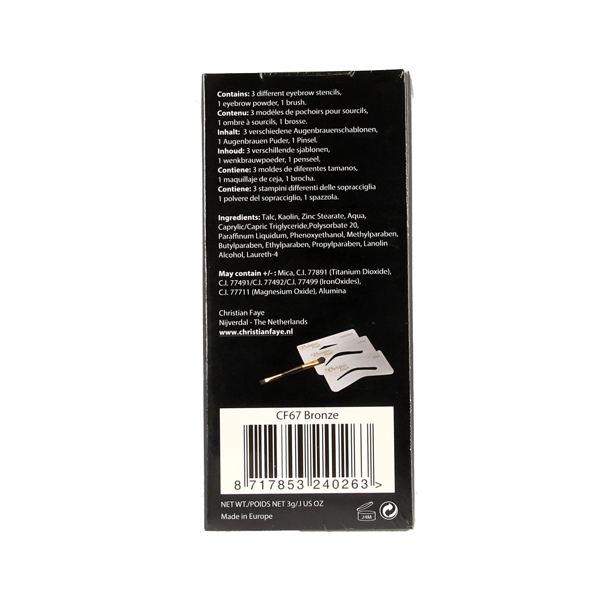 Christian Faye Eyebrow bronze 3.00 Gram