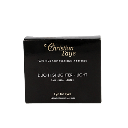 Christian Faye Eyebrow make up duo highlighter light 1 Stuks
